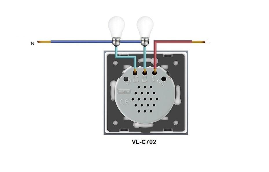 Livolo VL-C701 - schemat podłączenia